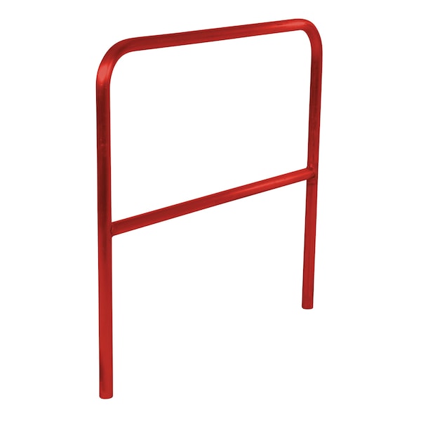 STEEL PIPE SAFETY RAILING 48 IN LENGTH RED
